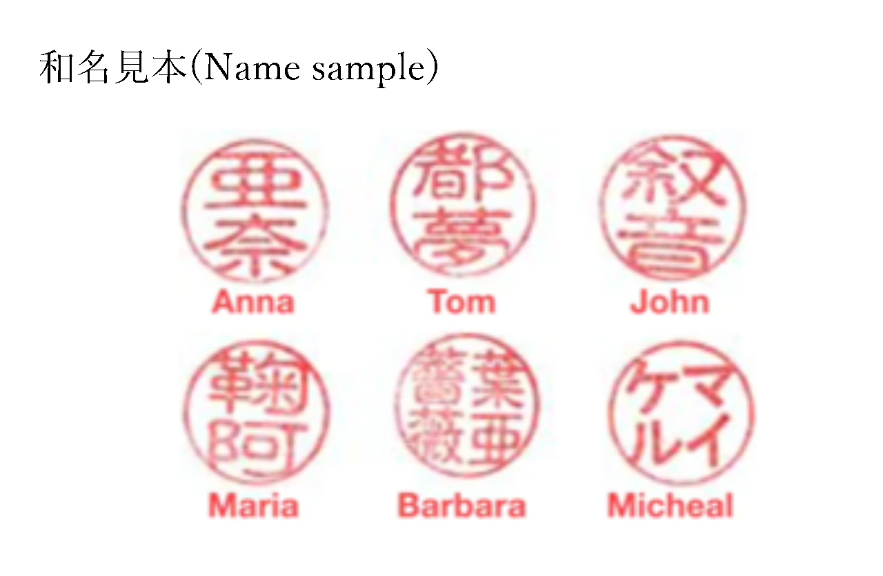 【外国人向け】和名はんこ 本柘