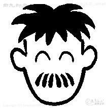 Mini stamp with a bearded man
