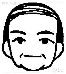 Mini stamp Serious square face