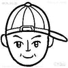 Mini Stamp Cap Egg Face
