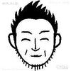 Mini stamp with bearded man