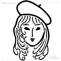 ミニスタンプ ベレー帽娘