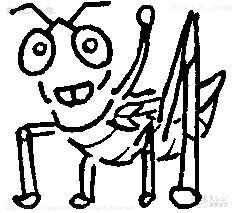 Mini Stamp Grasshopper