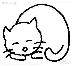 迷你郵票圓形貓大