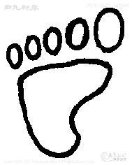 Mini stamp left foot