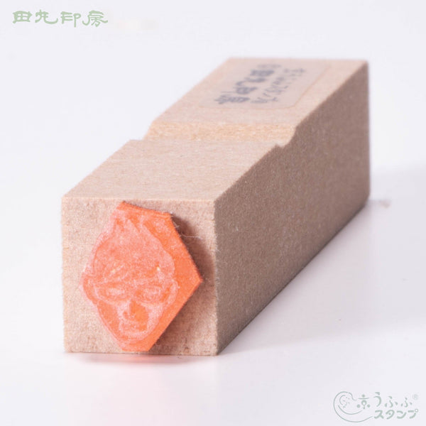 Mini stamp with oval glasses man