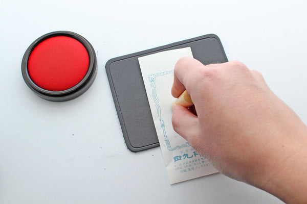 Genuine leather stamp mat (black)