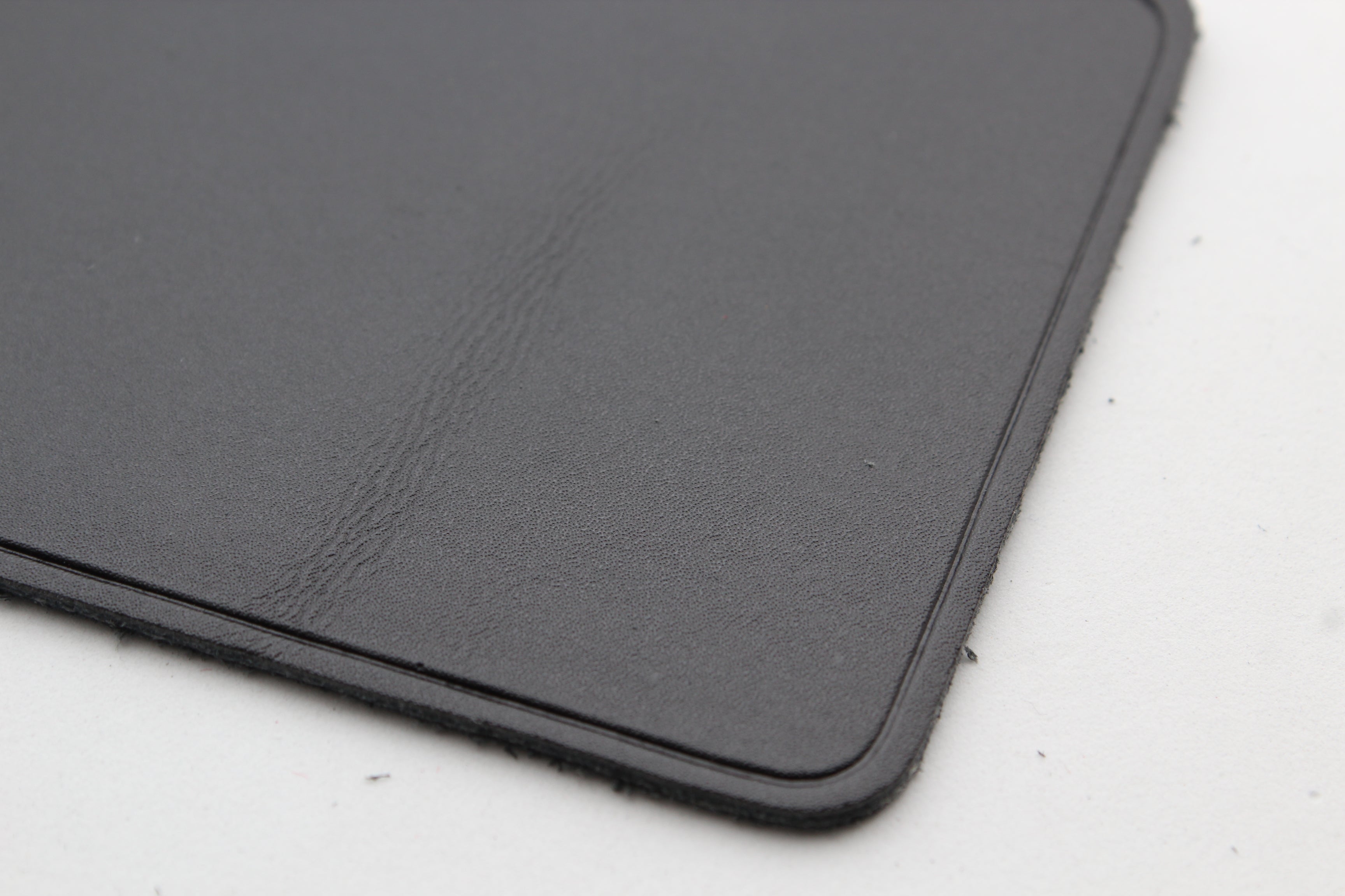 Genuine leather stamp mat (black)