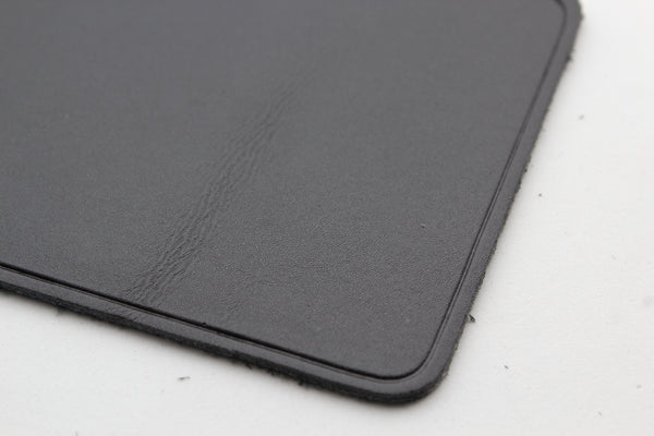 Genuine leather stamp mat (black)