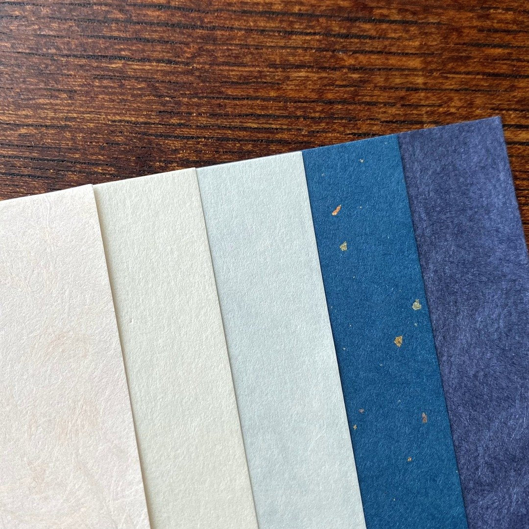 Japanese paper + cut foil sand stamp set