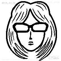 Mini Stamp Glasses Daughter Line Hair