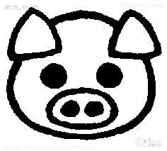 Mini Stamp Pig Face