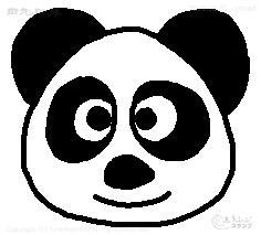Mini timbre panda visage