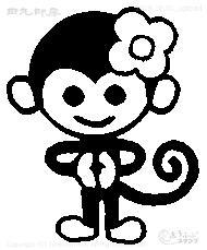 Mini stamp flower monkey