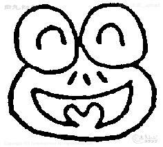 Mini Stamp Frog Face