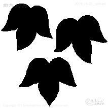 Trois feuilles de mini timbre Ivy